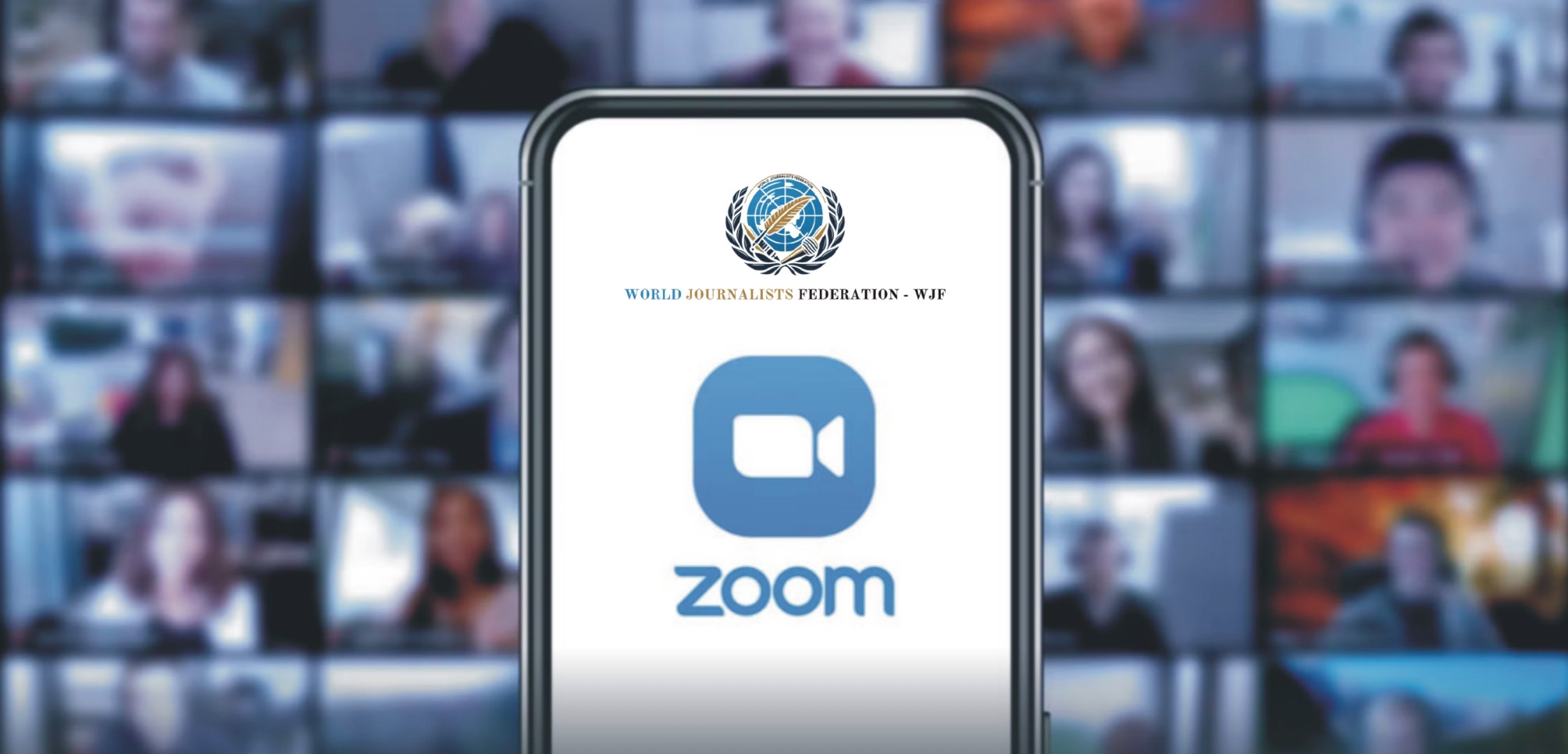 Screenshot of WPJF virtual Zoom meeting participants discussing the 2025 Peace Awards preparations.